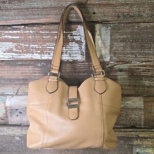 Tignanello Elegant Tan Leather Tote Bag